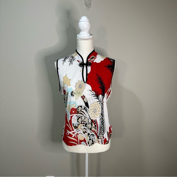 Wet Seal Tops - Y2k Asian Inspired Tie Neck Top